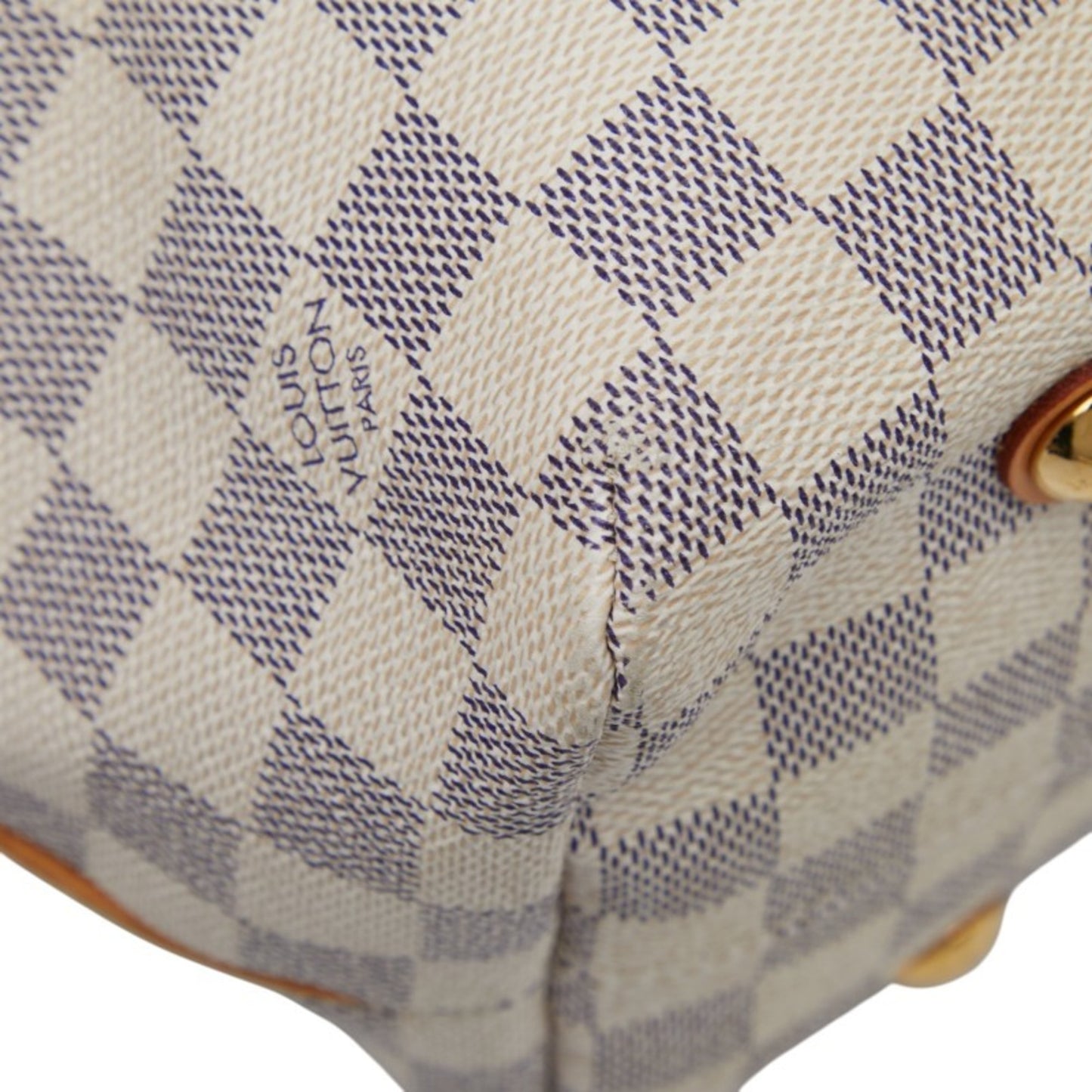 Louis Vuitton Damier Azur Cabas Mm Handbag Tote Bag N41375 White Leather