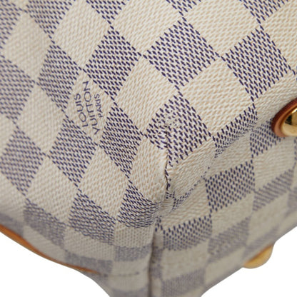 Louis Vuitton Damier Azur Cabas Mm Handbag Tote Bag N41375 White Leather