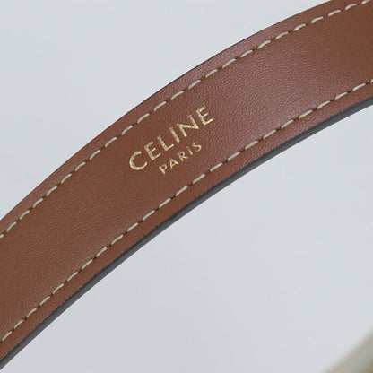 Celine Ava Triomphe Canvas Shoulder Bag (193952Bzj.01Bc) In White