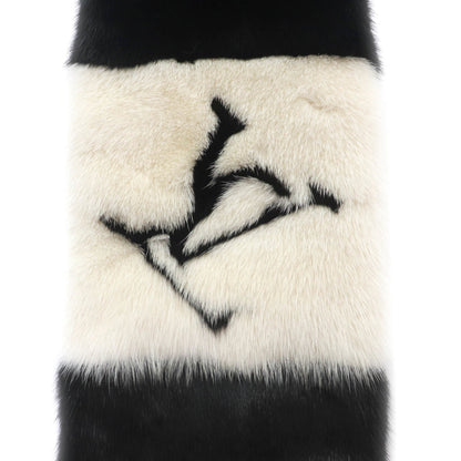 Louis Vuitton M77866 Echarpe Gaugram Mink Scarf With Lv Logo