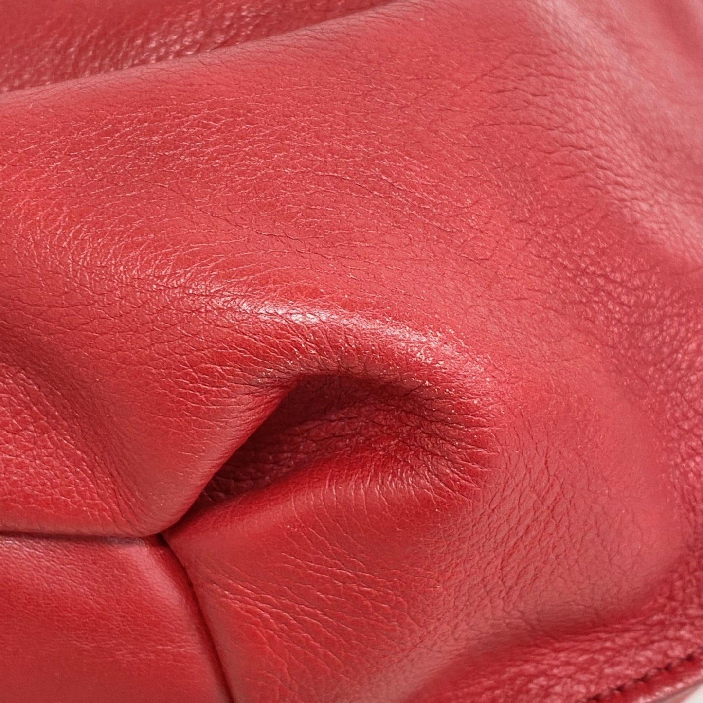 Celine Shoulder Bag Leather Red