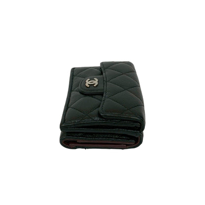 Chanel Matelasse Coco Caviar Leather Tri-Fold Wallet