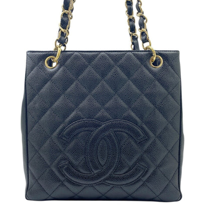 Chanel Chanel Matelasse Pst Tote Caviar Skin Black Chain Shoulder 8Th Series Grained Calfskin