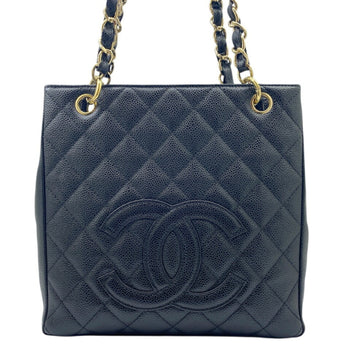 Chanel Chanel Matelasse Pst Tote Caviar Skin Black Chain Shoulder 8Th Series Grained Calfskin