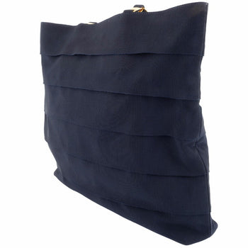 Salvatore Ferragamo Vara Nylon Tote Navy Bag Au-21 6160 Leather