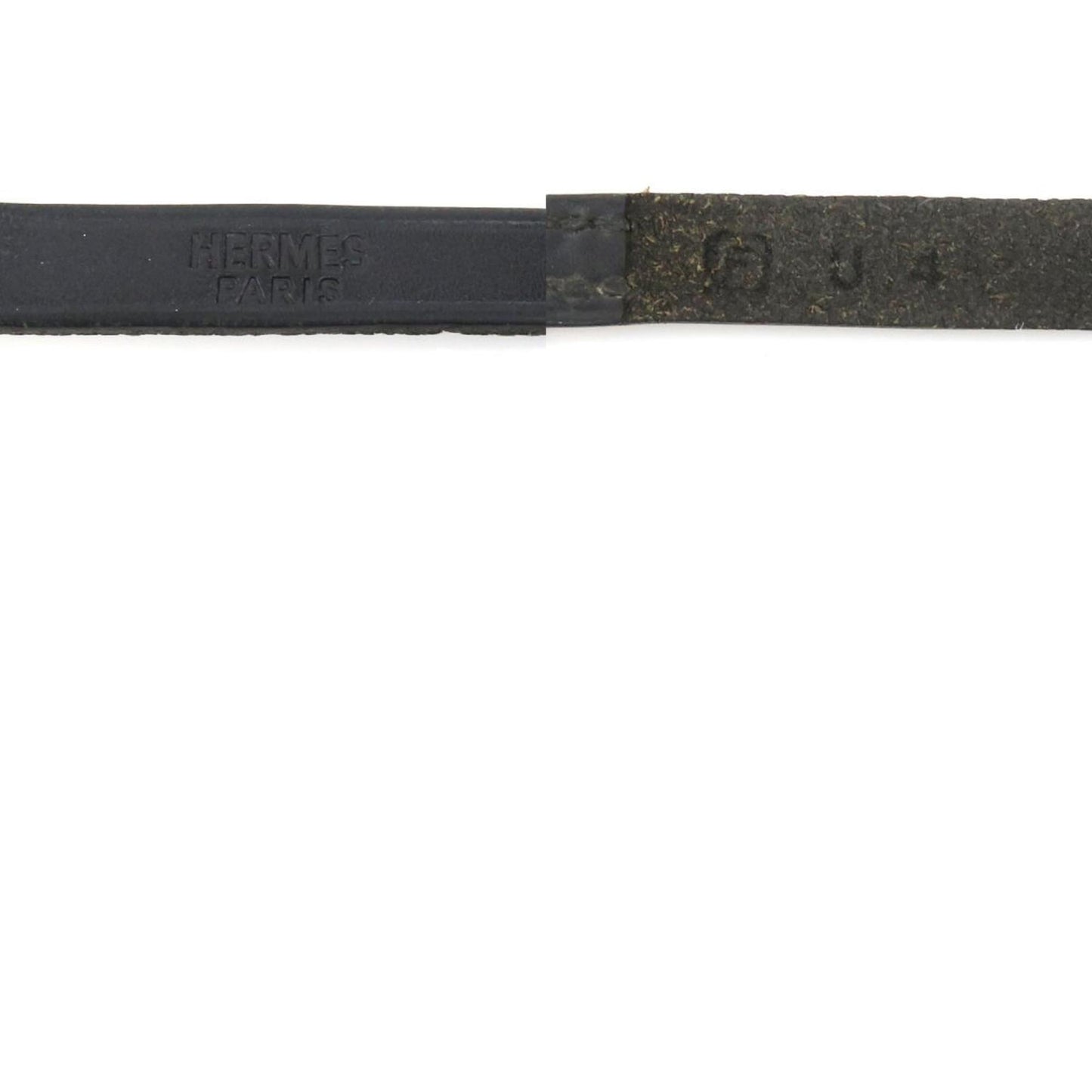 Hermes Herms Api Leather Bracelet In Black