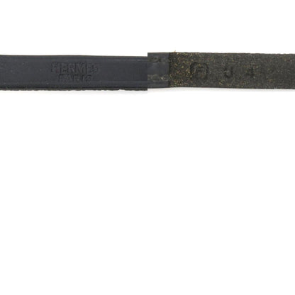 Hermes Herms Api Leather Bracelet In Black