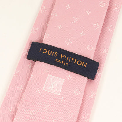 Louis Vuitton Monogram Silk Cravate Tie M77081 Pink