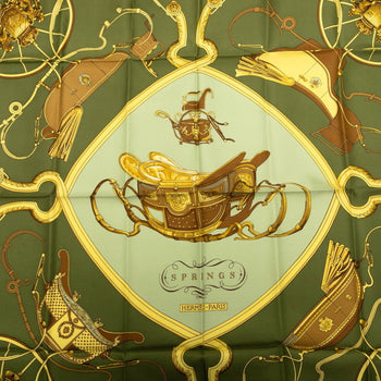 Hermes Herms Carr 90 Springs Carriage Print Scarf
