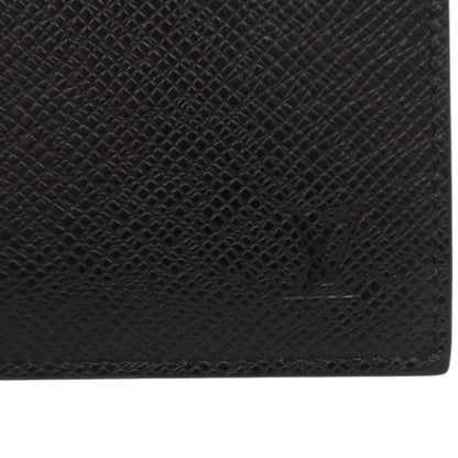 Like New Louis Vuitton Taiga Coin Card Holder In Black