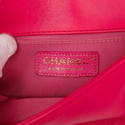 Chanel Boy Chanel 20 Chain Shoulder Bag In Pink Tweed