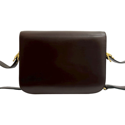 Celine Carriage Leather Shoulder Bag/Pochette/Sacoche In Brown
