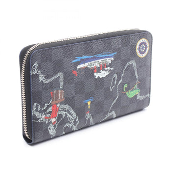 Louis Vuitton Zippy Organizer Nm Damier Graphite Round Wallet For Men