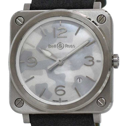 Bell & Ross Watch Aviation 39 F-22679 Camouflage White Shell Silver Gray Brs-64-S
