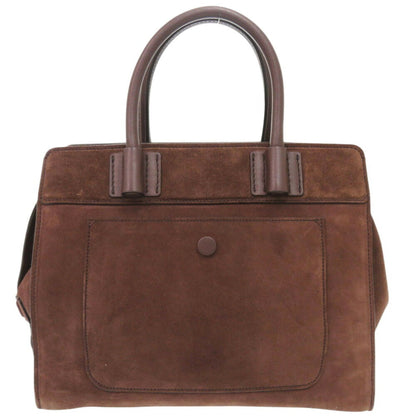 Tod'S Double T Suede Leather Brown Handbag Shoulder Bag 1307Tod'S