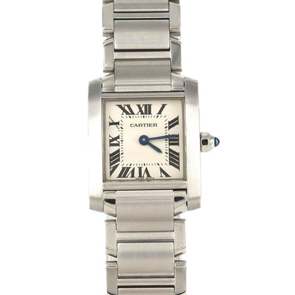 Cartier Tank Franaise Sm W51008Q3 Stainless Steel Quartz Watch