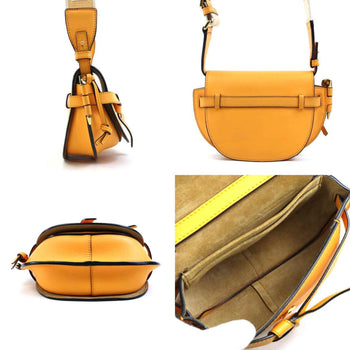 Loewe Gate Dual Mini Shoulder Bag In Orange Leather