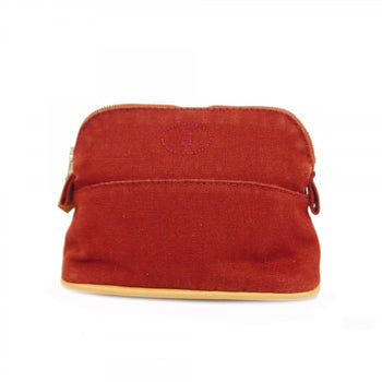 Hermes Bolide Pouch Canvas Red