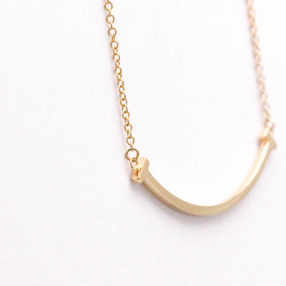 Tiffany Tiffany T Smile Small Necklace Pink Gold (18K) No Stone Women