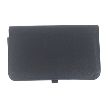 Hermes Dogon Gm Black Gold Hardware Taurillon Clemence Long Wallet D Engraved