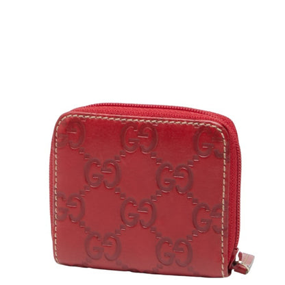 Gucci Guccissima Wallet/Coin Case 115255 Red Leather