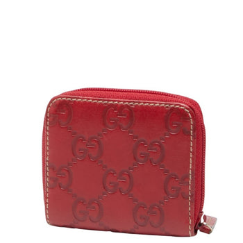 Gucci Guccissima Wallet/Coin Case 115255 Red Leather