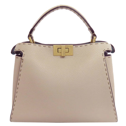 Fendi Peekaboo Mini Selleria 2-Way Handbag In Calfskin