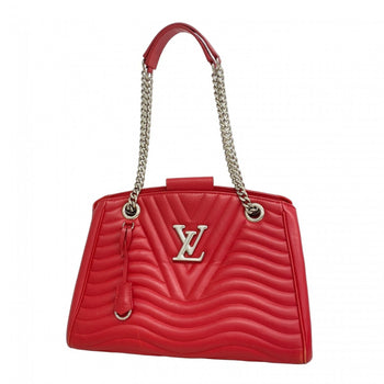 Louis Vuitton New Wave Chain Tote Shoulder Bag M51497 Red