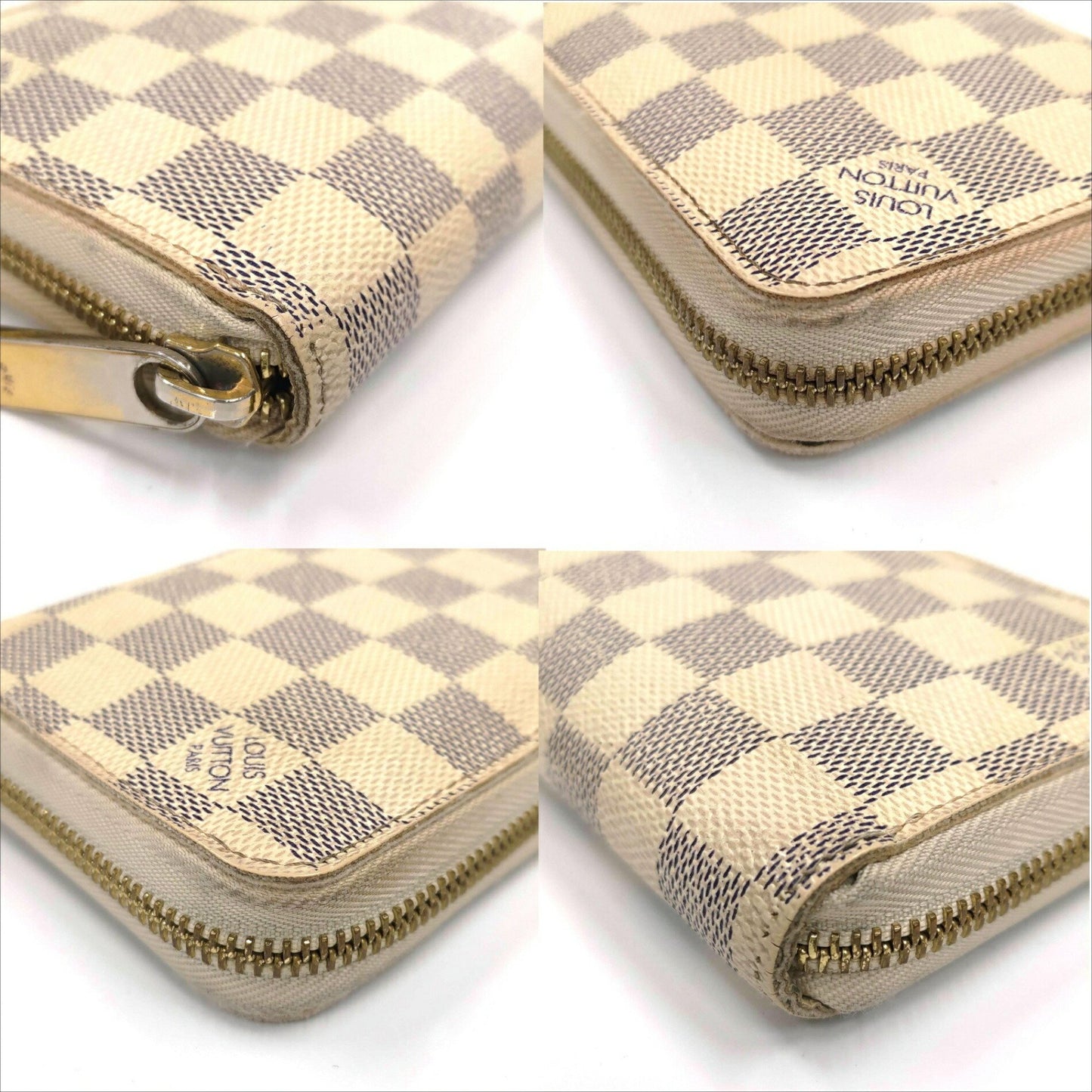Louis Vuitton Damier Azur Zippy Wallet N60019 Long Round Ja-24953
