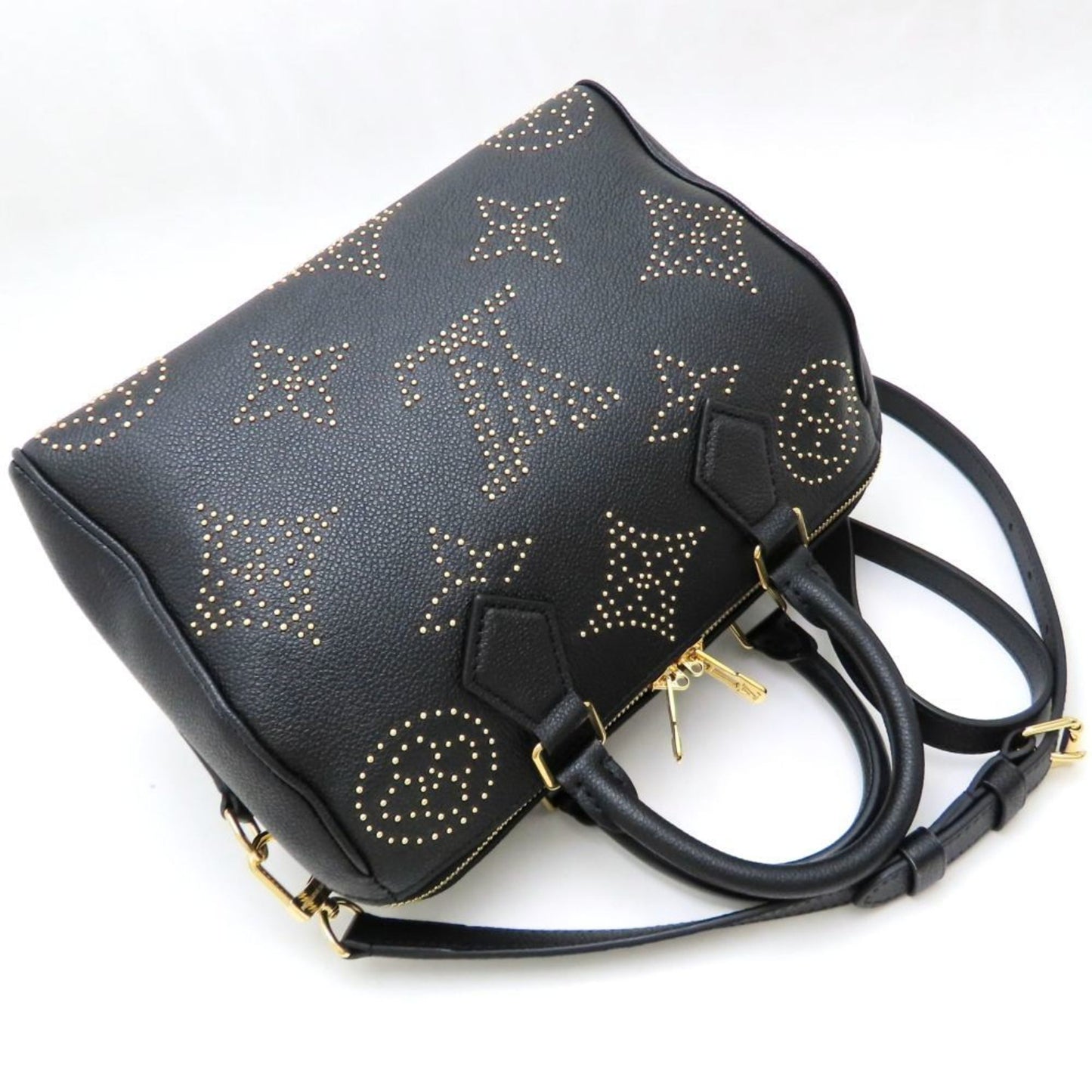 Louis Vuitton Louis Vuitton Monogram Empreinte Speedy Bandouliere 25 M46736 Handbag Noir 352465
