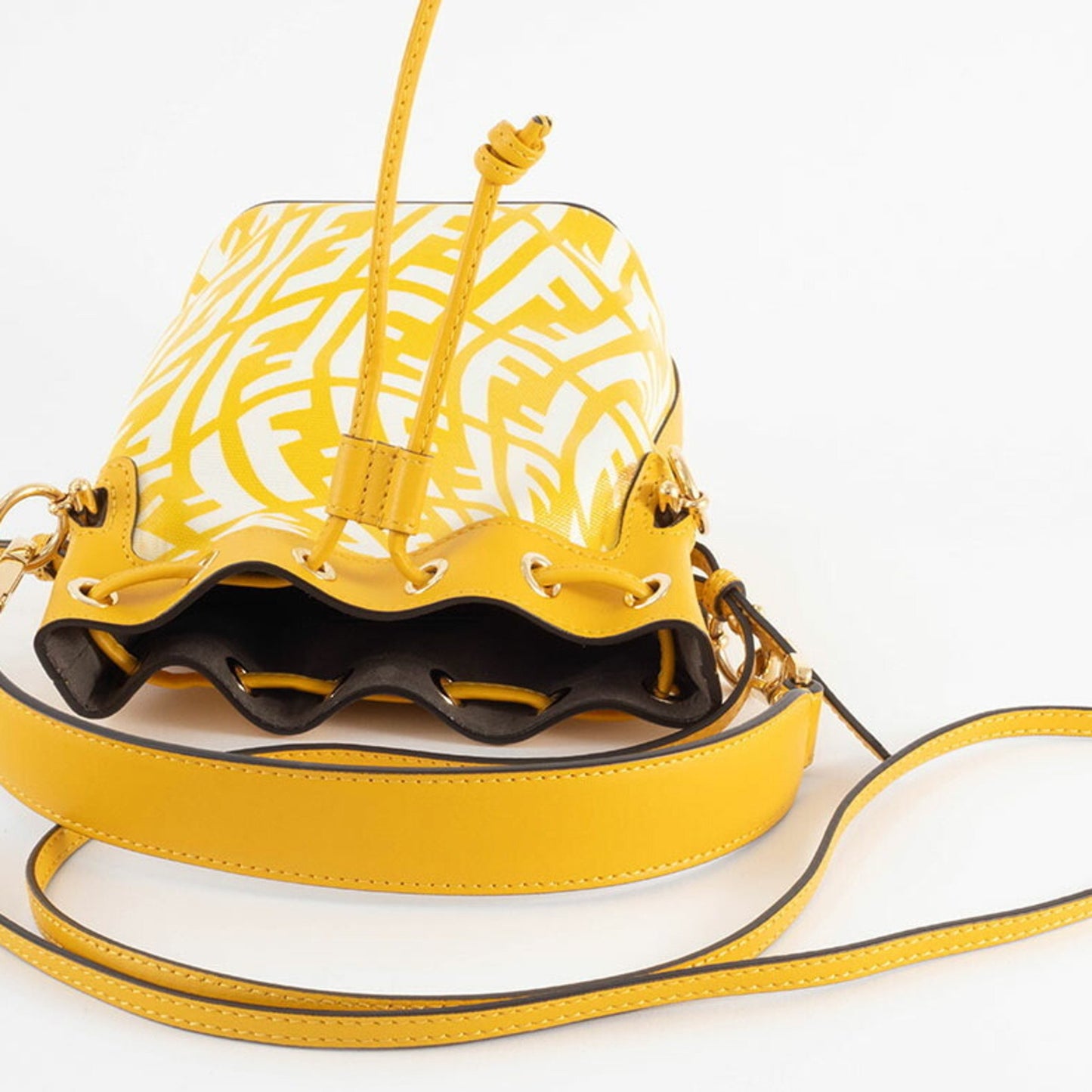 Fendi Mini Montresor Yellow Shoulder Bag Vertigo 8Bs010