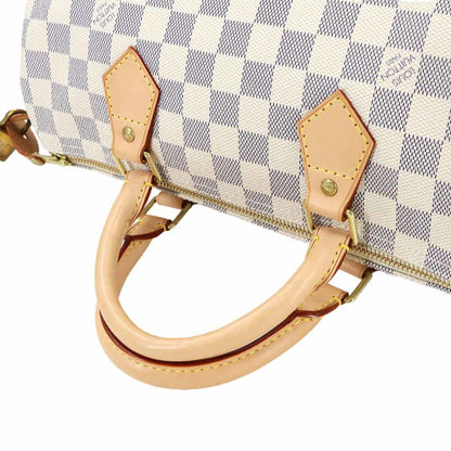 Louis Vuitton Damier Azur Speedy 30 Handbag N41533 Gold Hardware