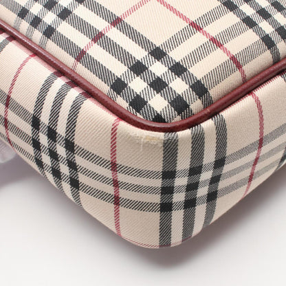 Burberry Nova Check Shoulder Bag Canvas Leather