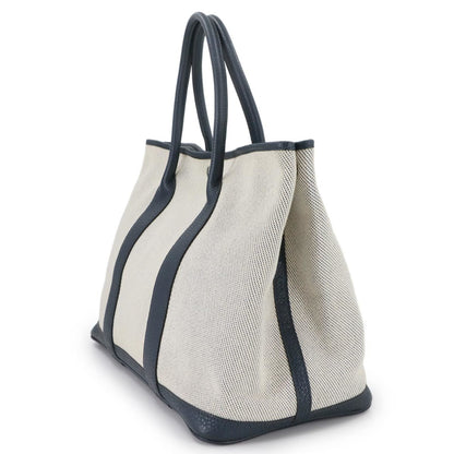 Hermes Herms Garden 36 Pm Twill Ash Vache Country Ecru Bleu De Plus T Stamp Party Verso