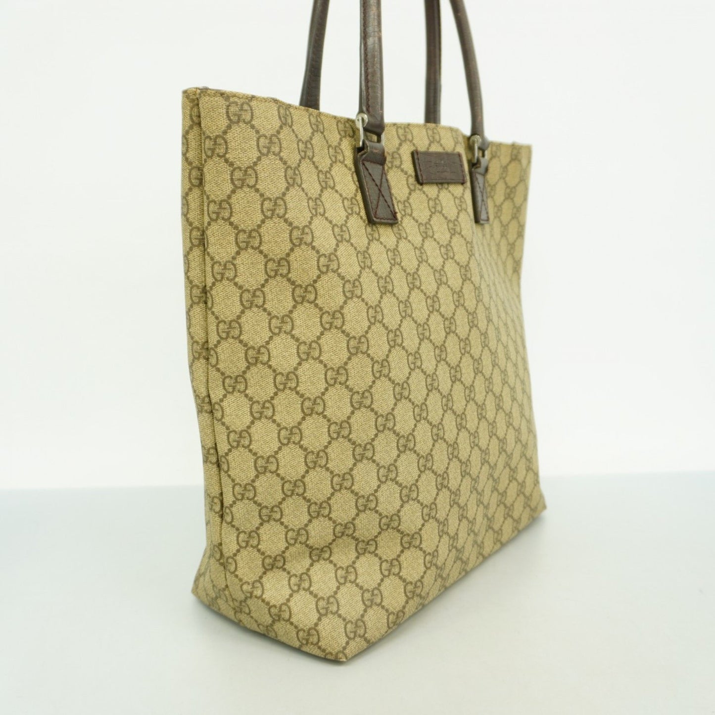 Gucci Gg Supreme Tote Bag 131220 Brown