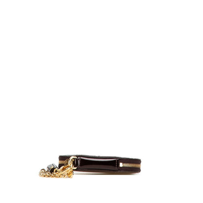 Louis Vuitton Monogram Vernis Portemonnay Chapeau Coin Case M91413 Amaranth Patent Leather