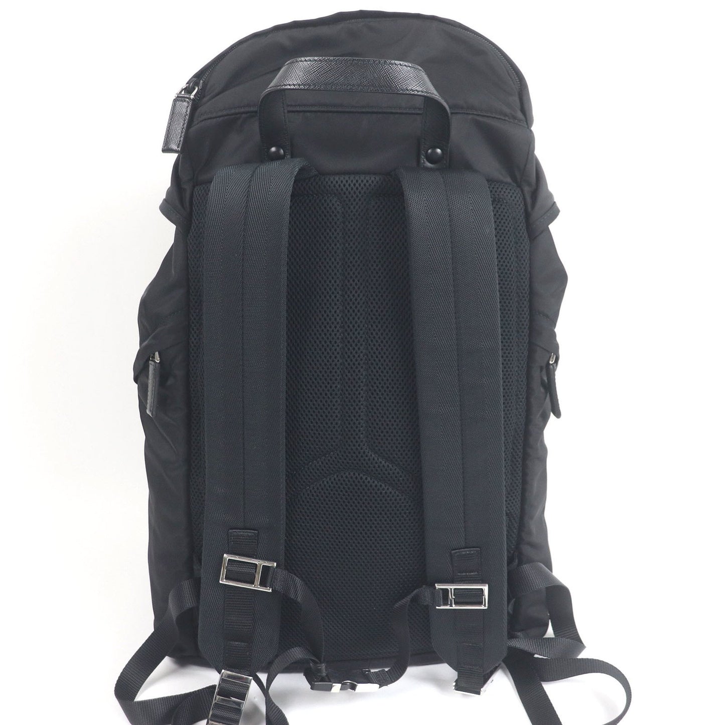 Prada 2Vz019 Saffiano Leather Re-Nylon Triangle Logo Backpack/Daypack