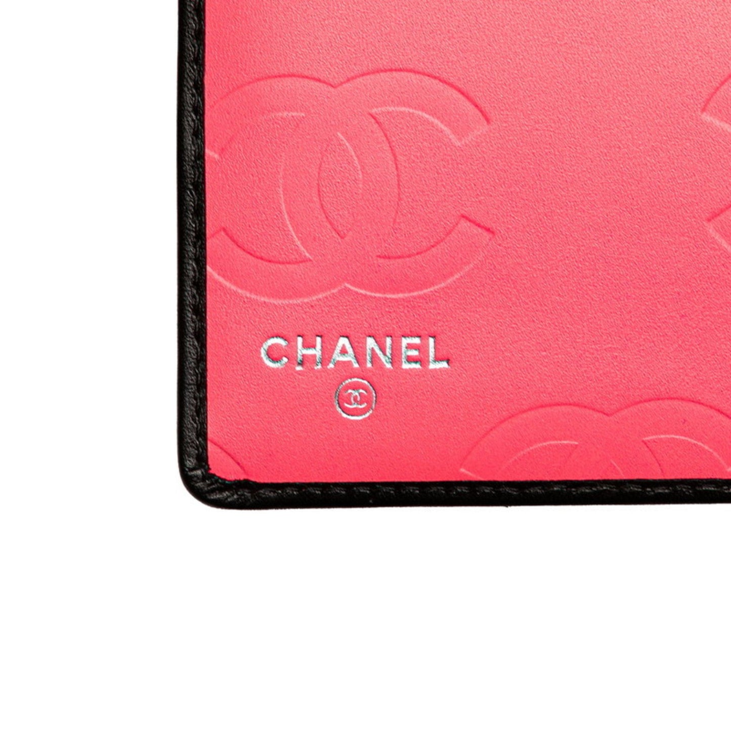 Chanel Cambon Line Coco Mark Long Wallet In Black Lambskin