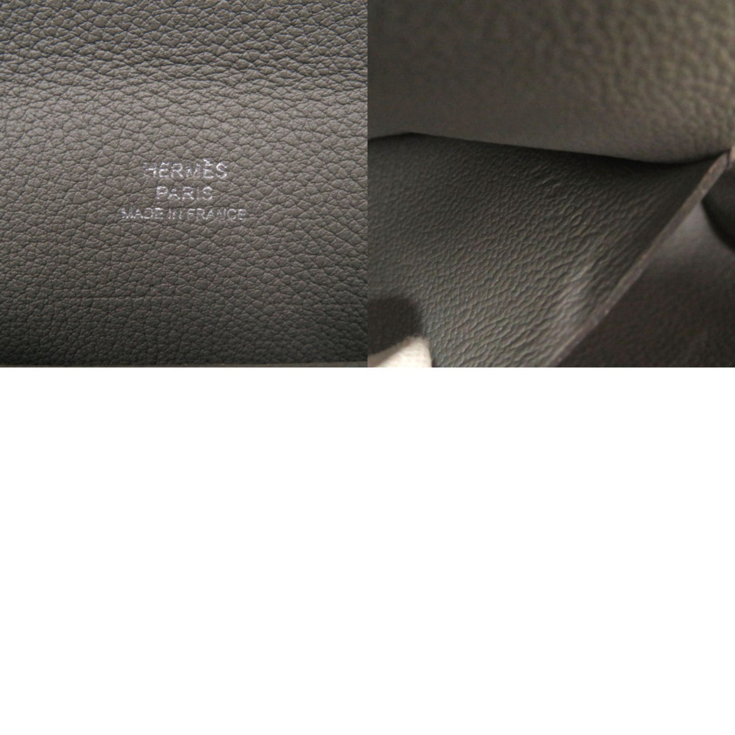 Herms Vide Poche Togo Grimayer W Stamp (Made In 2024) Gray Shoulder Bag 1214 Hermes