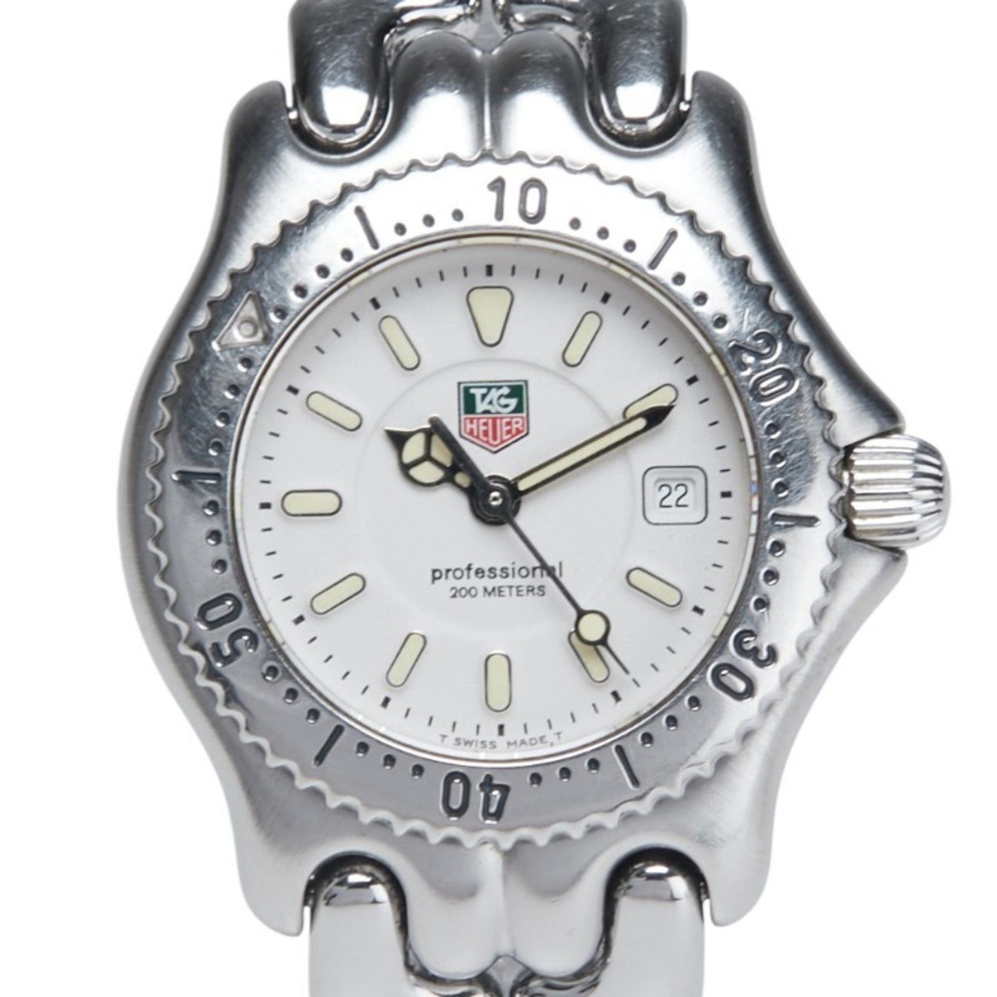 Tag Heuer Cell Watch Wg1312-0 Quartz White Dial Stainless Steel