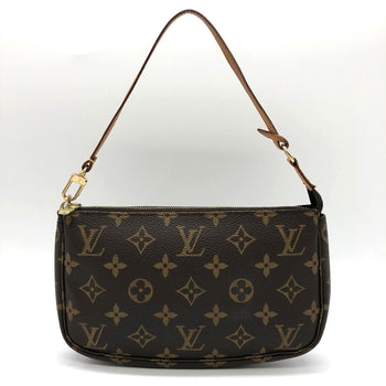 Louis Vuitton M51980 Pochette Accessoires Handbag Brown Monogram Canvas Leather