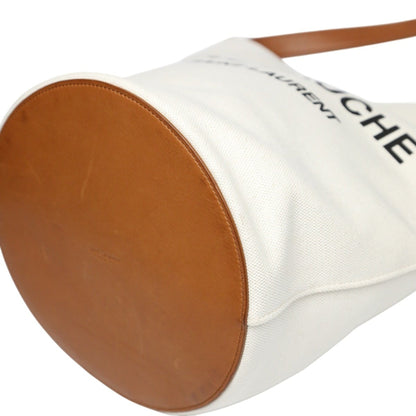 Yves Saint Laurent Rive Gauche Canvas Shoulder Bag Vlr669299 Natural/Brown