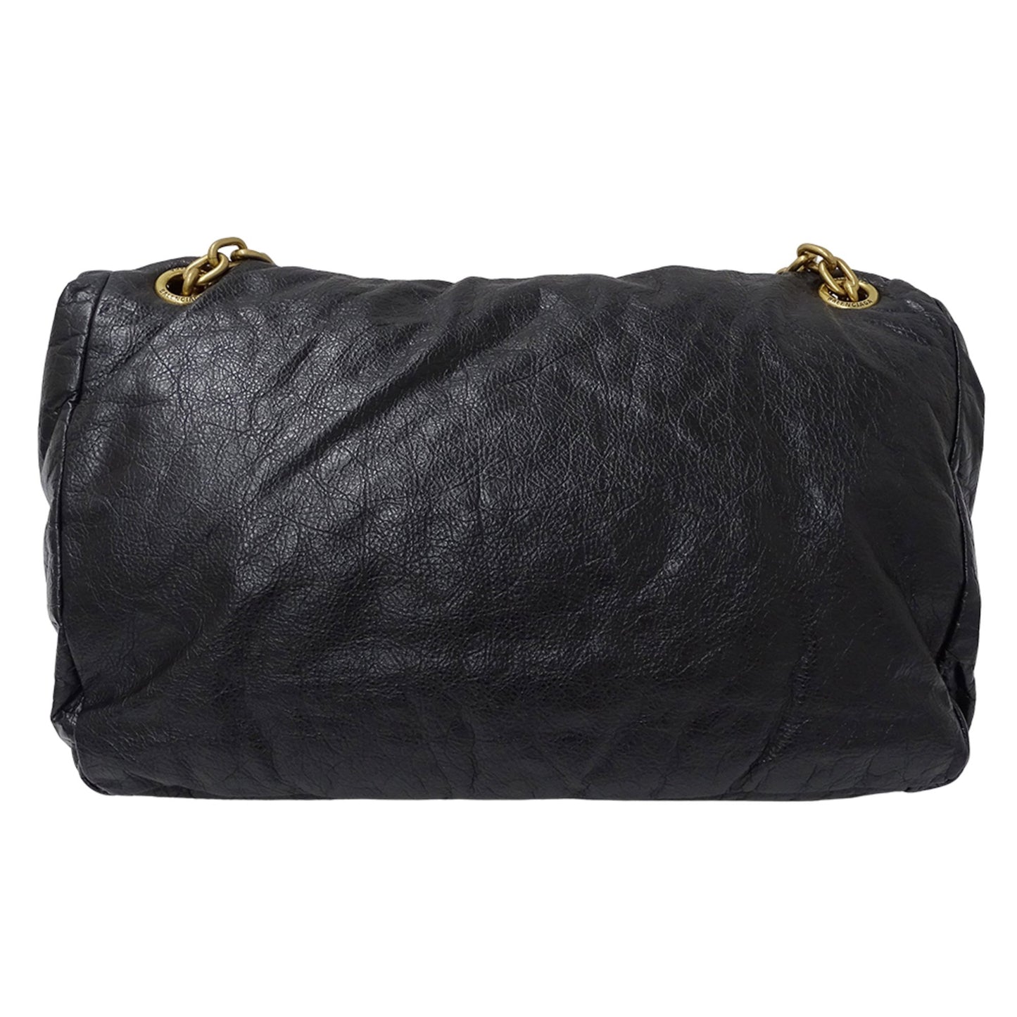 Balenciaga Monaco Medium Shoulder Bag In Black Leather (765945)