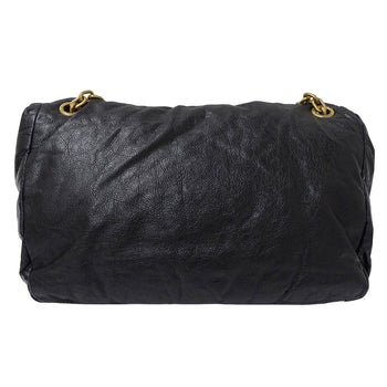 Balenciaga Monaco Medium Shoulder Bag In Black Leather (765945)