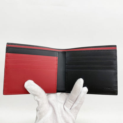 Fendi Shadow Leather Wallet In Black