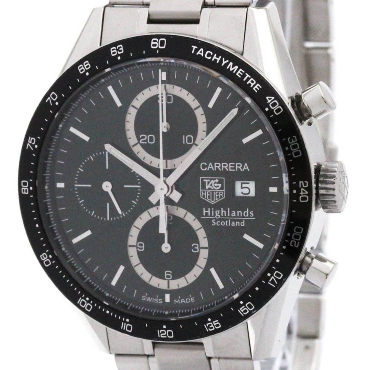 Tag Heuer Carrera Highland Scotland Chronograph Watch Cv2012 Polished