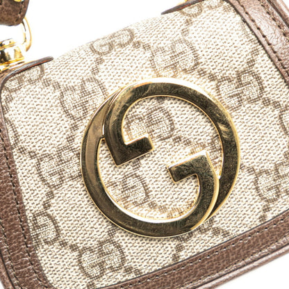 Gucci Gg Supreme Interlocking G Blondie Shoulder Bag 698635 Brown Leather