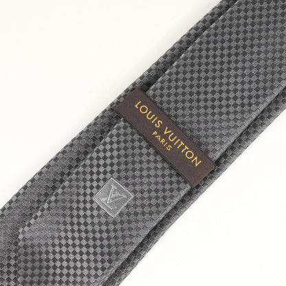 Louis Vuitton Louis Vuitton Micro Damier Silk Cravate Tie M75639 Silver