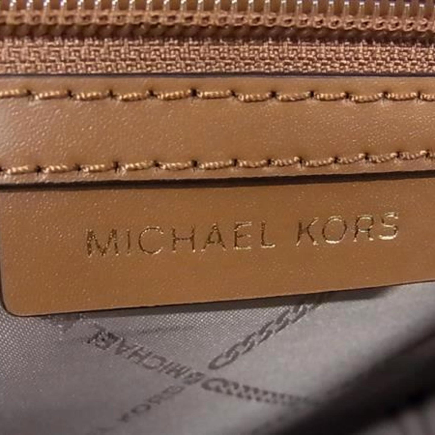 Michael Kors Mk Pattern Ivory Leather Backpack