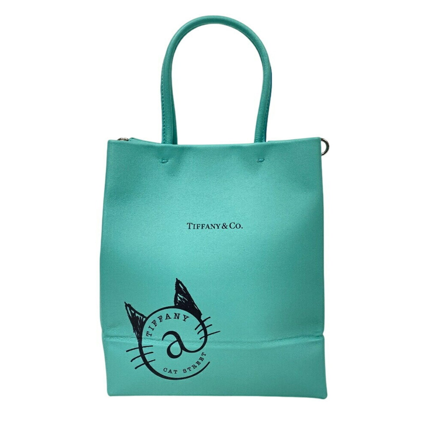 Tiffany&Co. Tiffany Cat Street Shoulder Tote Bag Blue